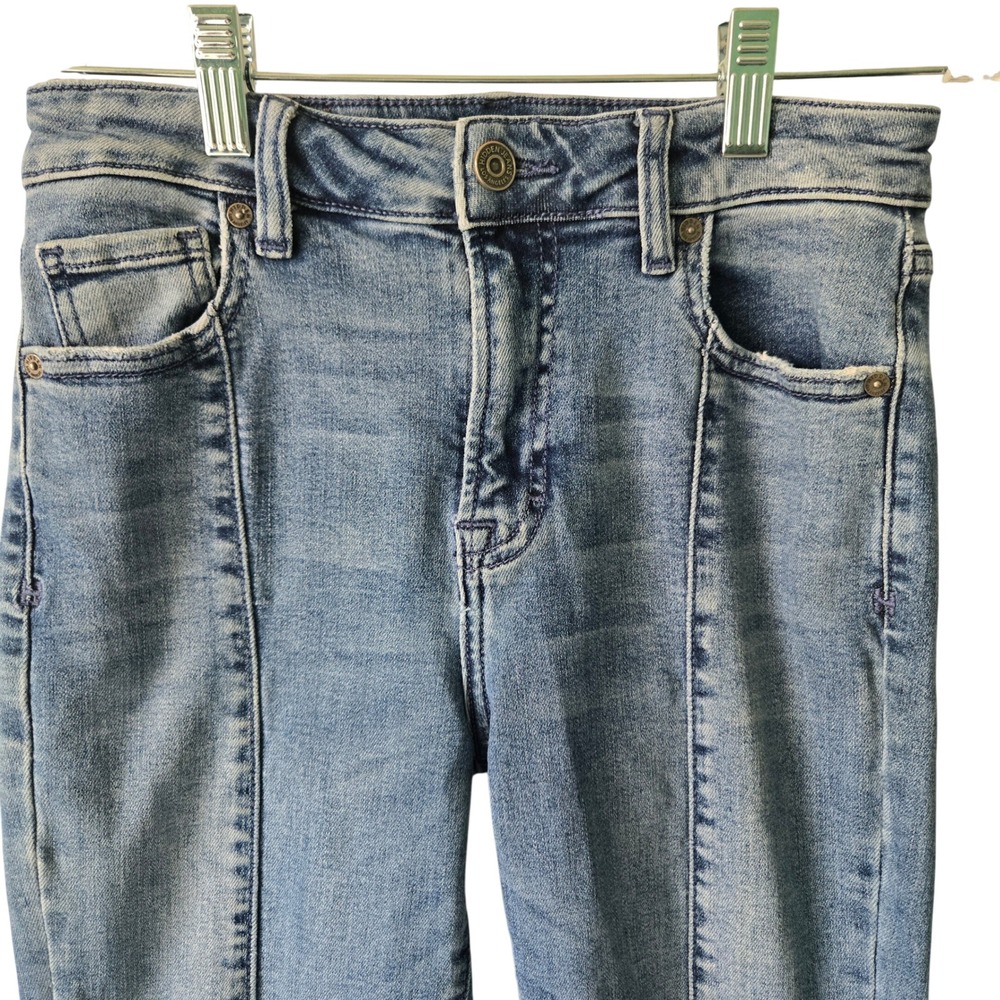 Hidden Jeans Los Angeles Women 26 Flare Jeans Blue Medium Wash Front Seam Slit